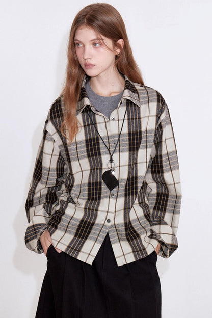 Micro-Brushed Plaid Shirt
