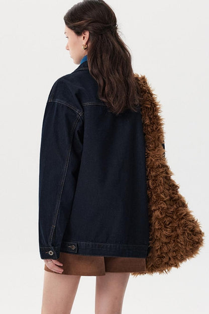 Classic Denim Lapel Jacket