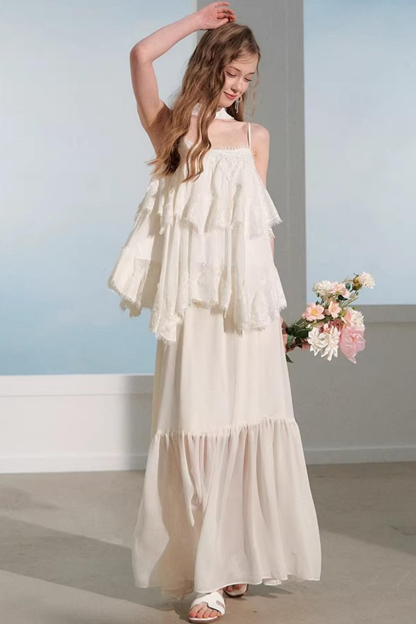 Summer Lace Top Vacation Set-Up