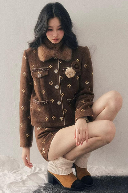 Little Fragrance Wool Jacket Set-Up