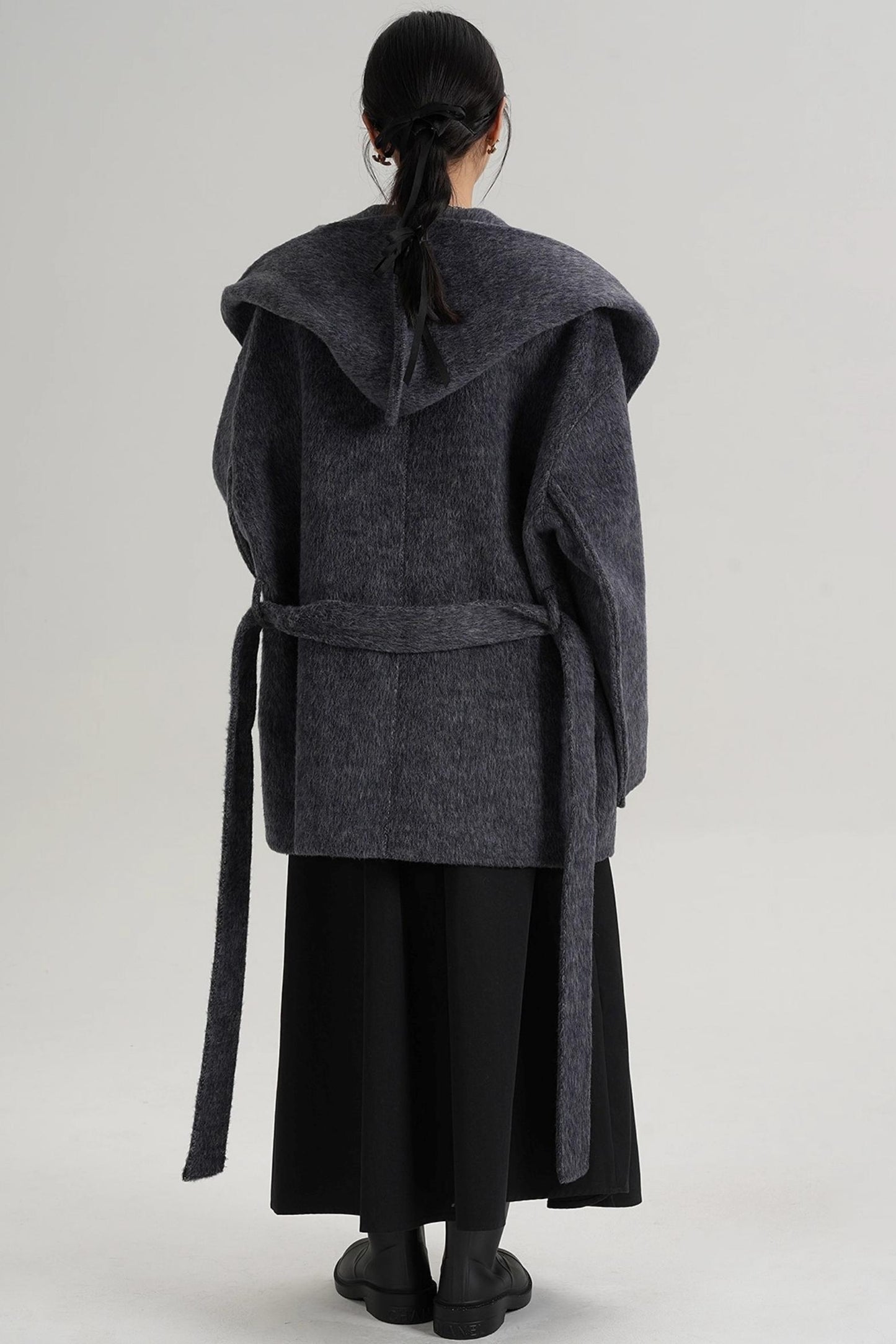 Autumn Hooded Woolen Coat