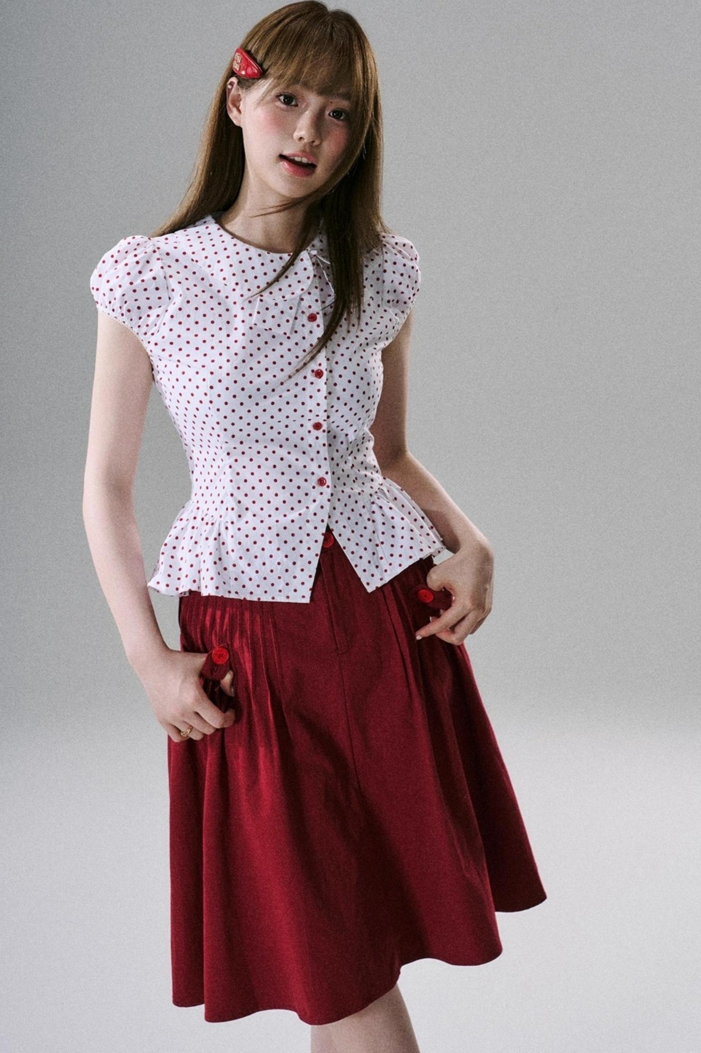 Japanese Style Cotton Pleated Skirt