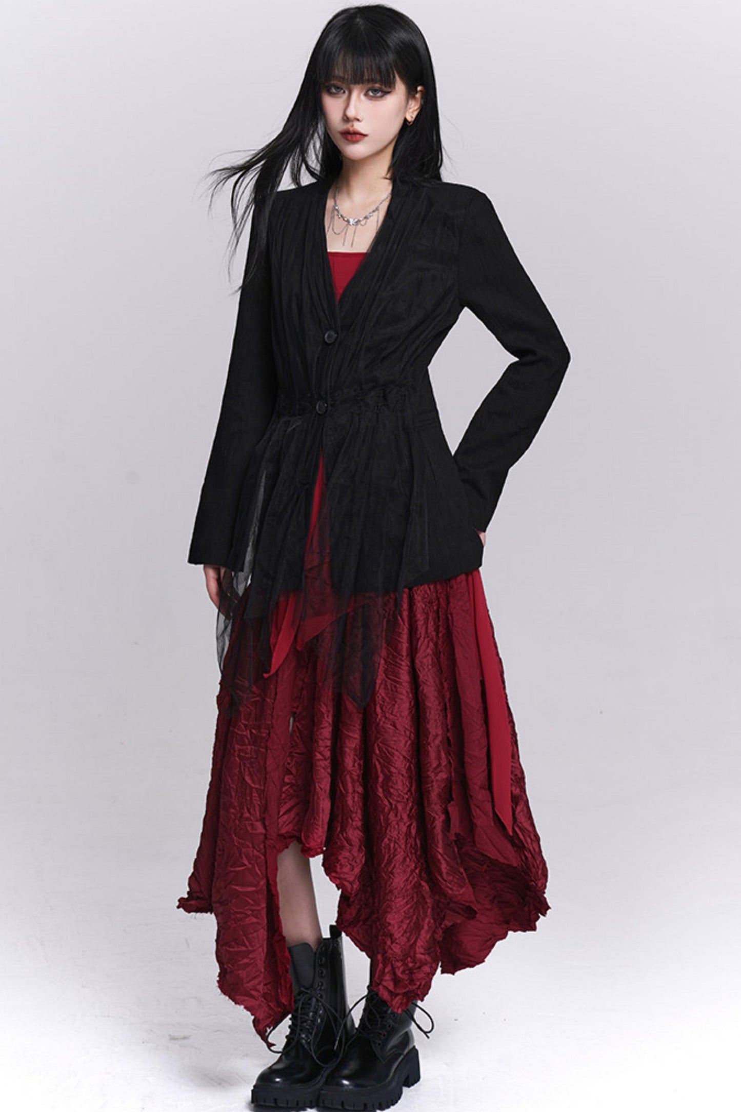 Irregular Red Tube Dress