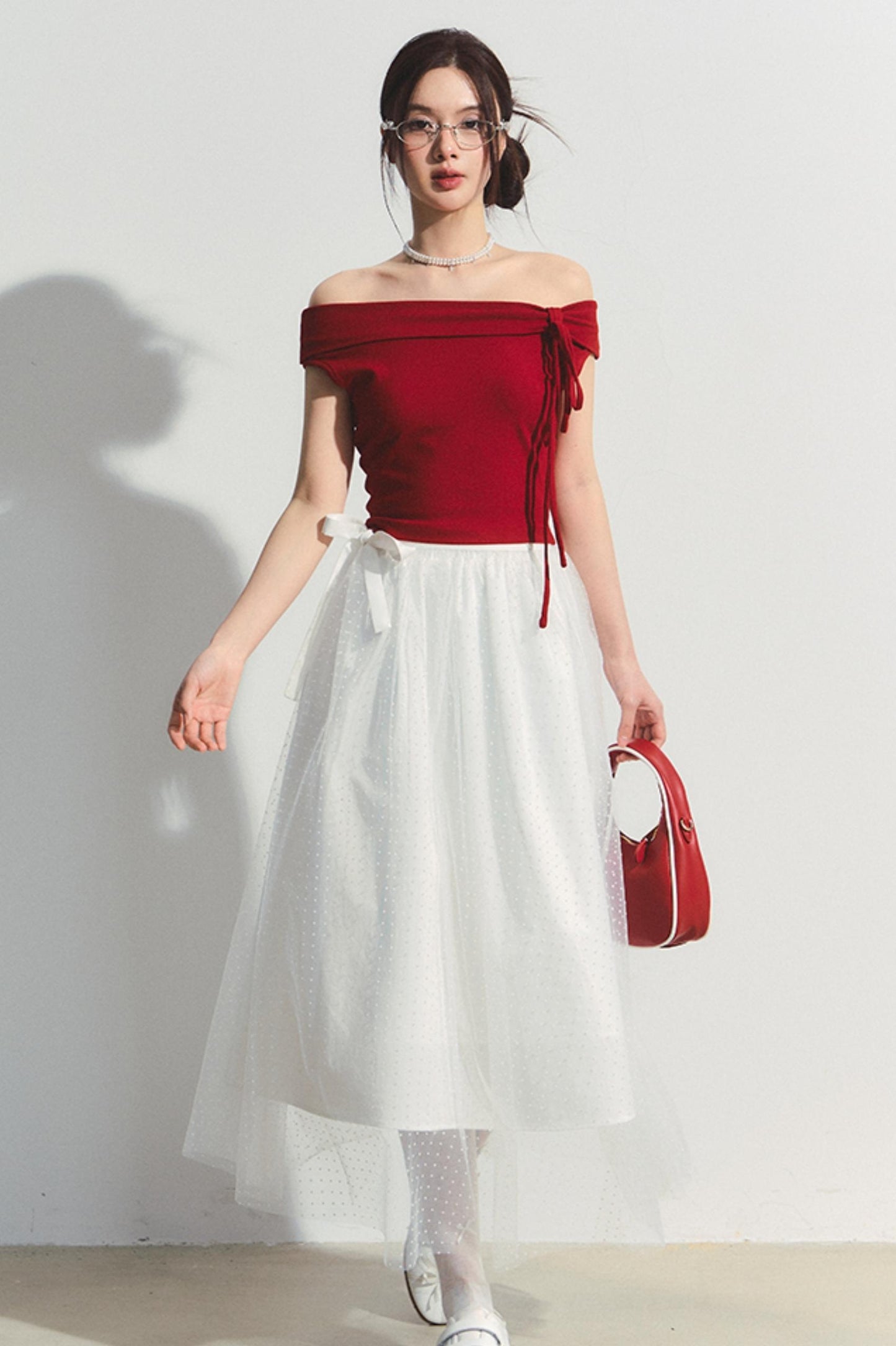 Pink Wool Blend Strapless Top