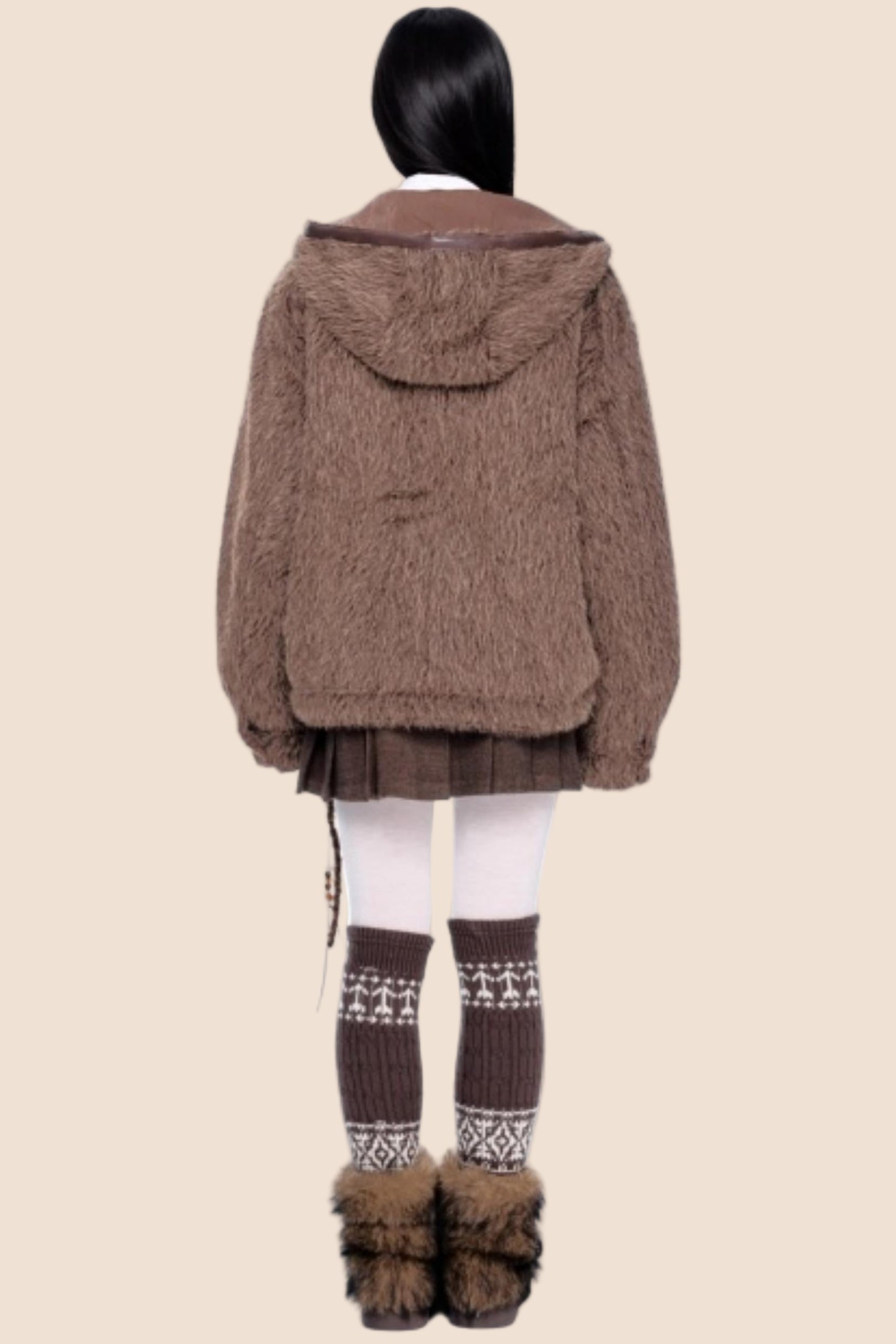 Furry Hooded Cotton Jacket