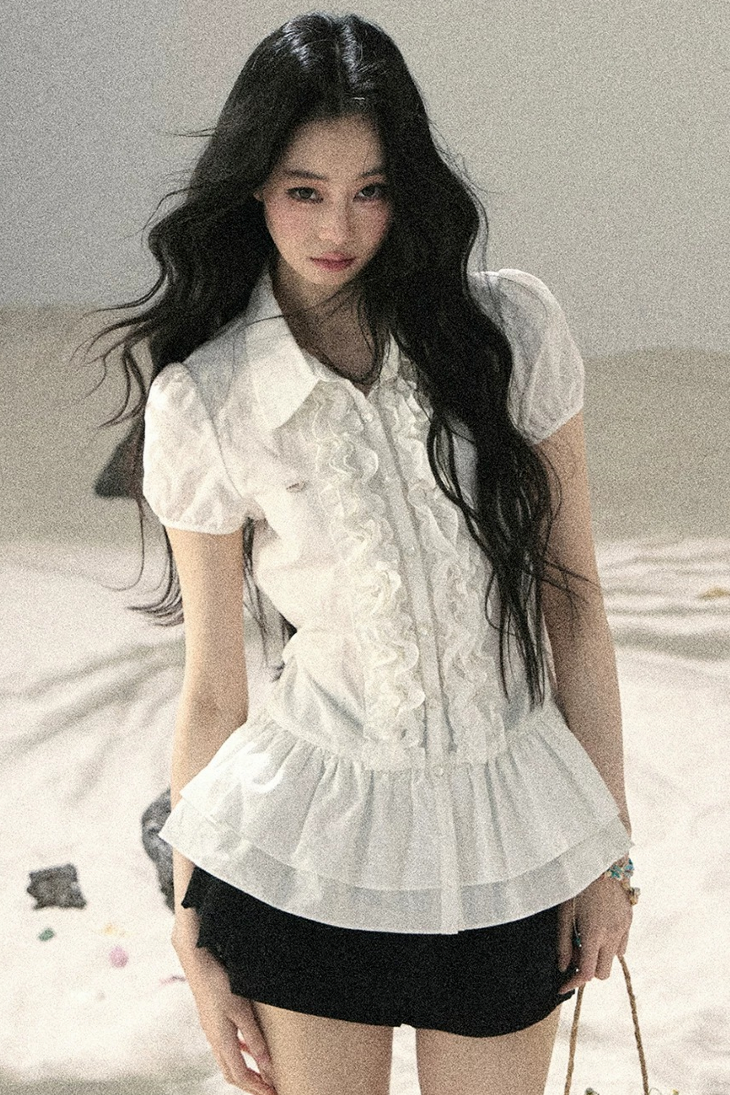 Pure White Ruffled Blouse