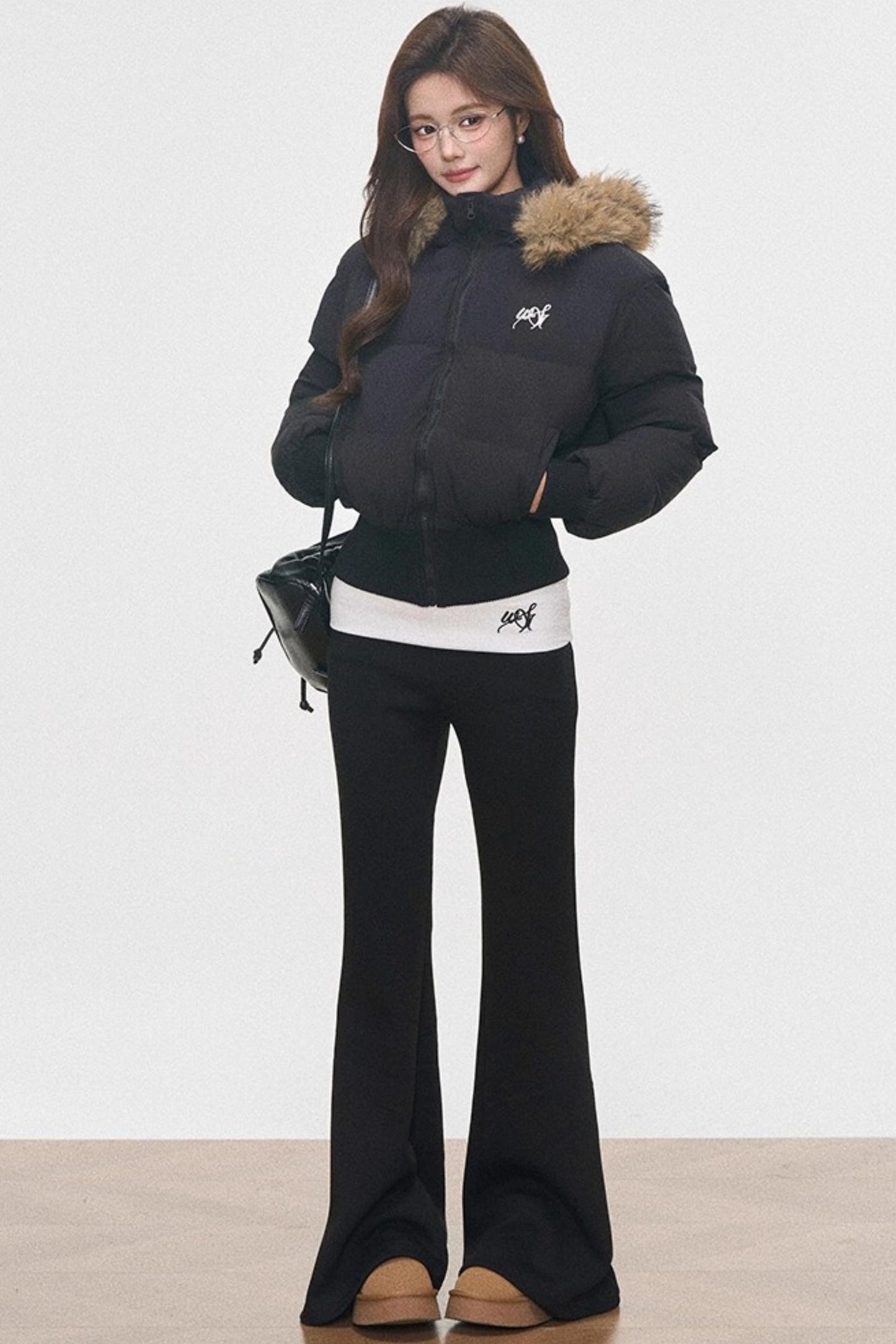 Fur Collar Cotton Jacket Set-Up