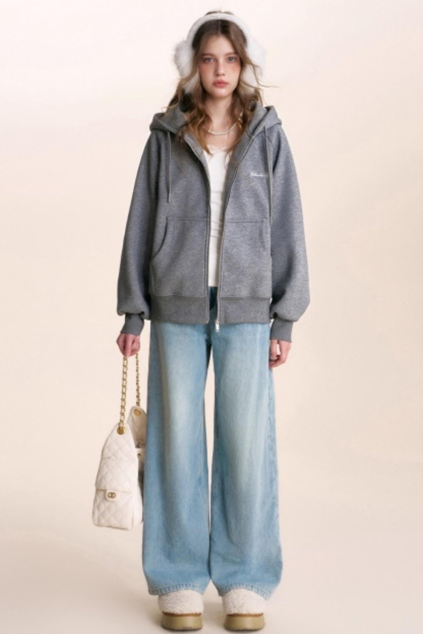 Fine Glitter Hooded Jacket