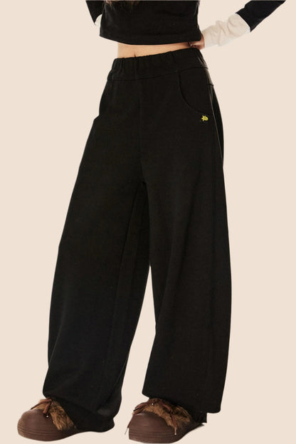 Retro-Sweatpants mit weitem Bein 