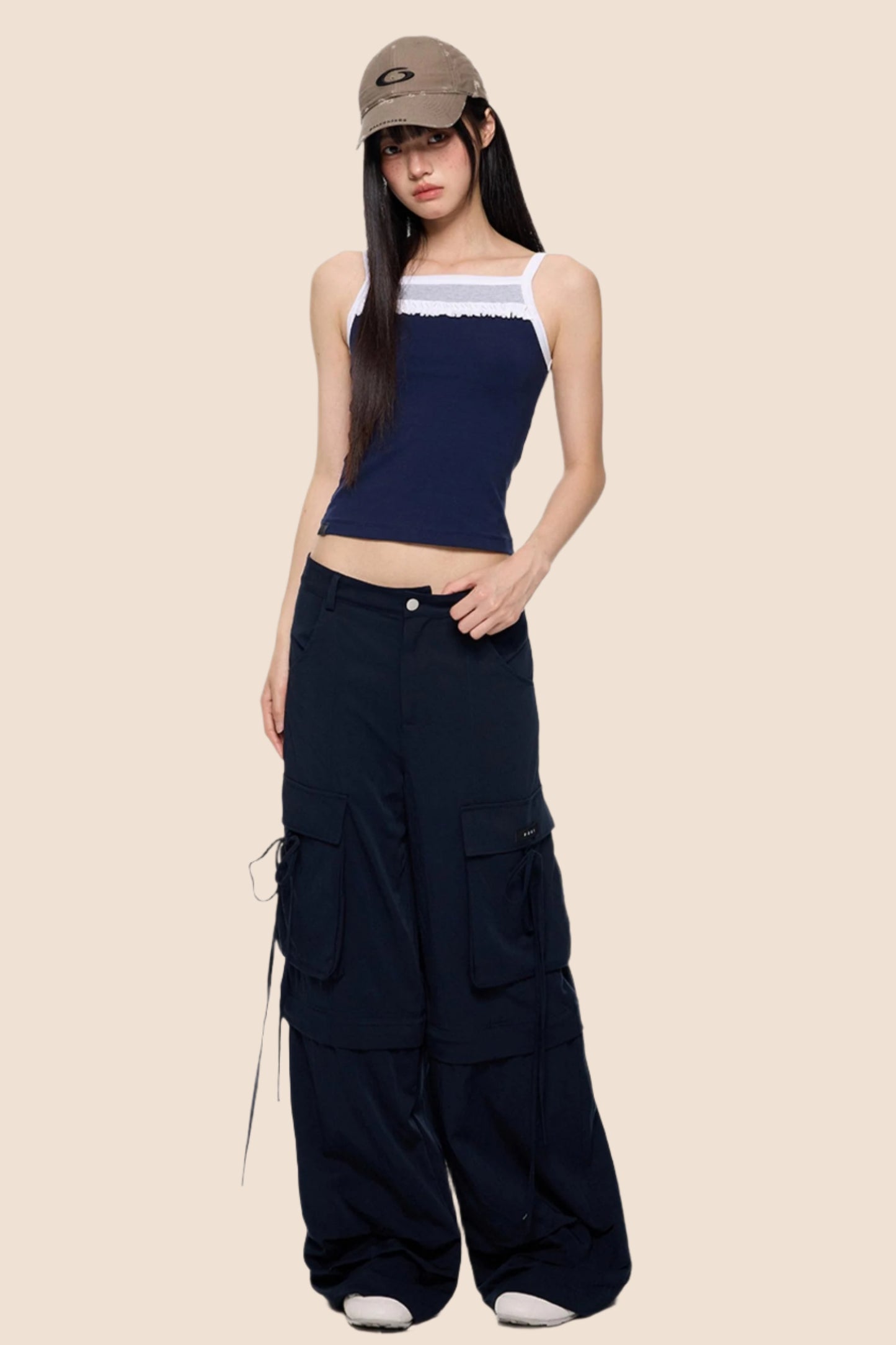 Removable Wide-Leg Slacks