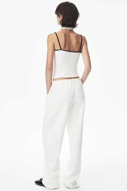 Canotta in pizzo con color-blocking