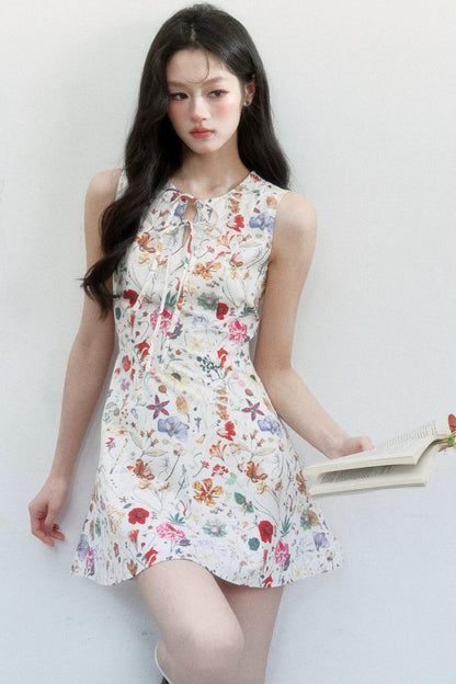 Pastoral Floral Cotton Dress