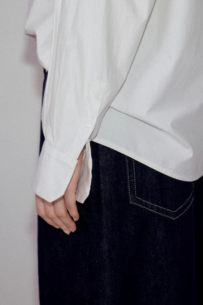 Cotton Peplum White Shirt