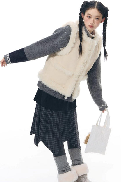 Vintage Reversible Suede Vest Jacket