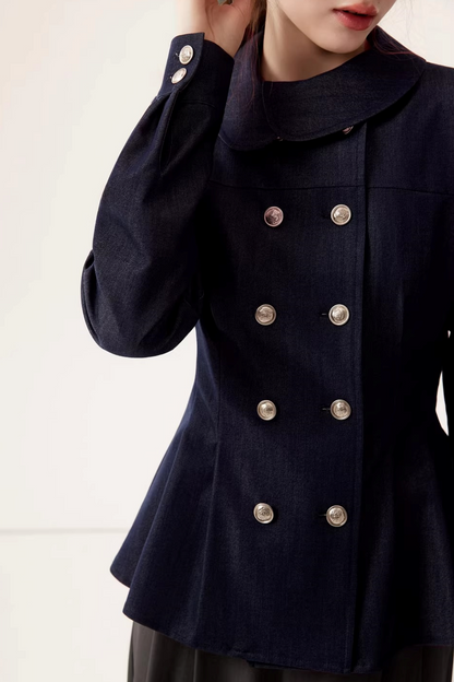 Vintage Faux Denim Blouse