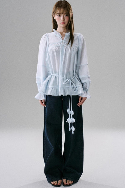 Symphony Acetate Flower Top