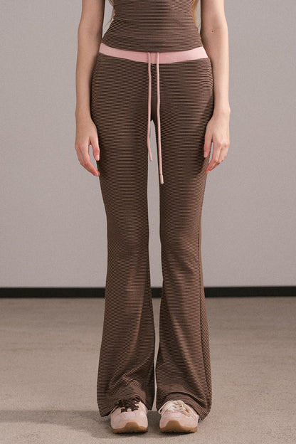 Color-Block Knitted Cardigan Set-Up