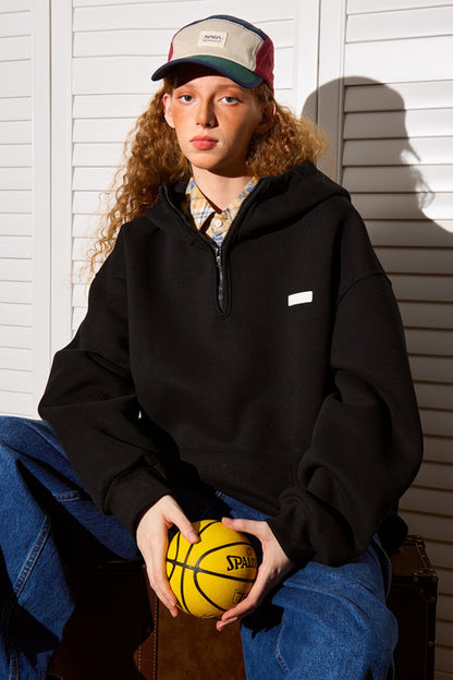 Loose Fit Half-Zip Top