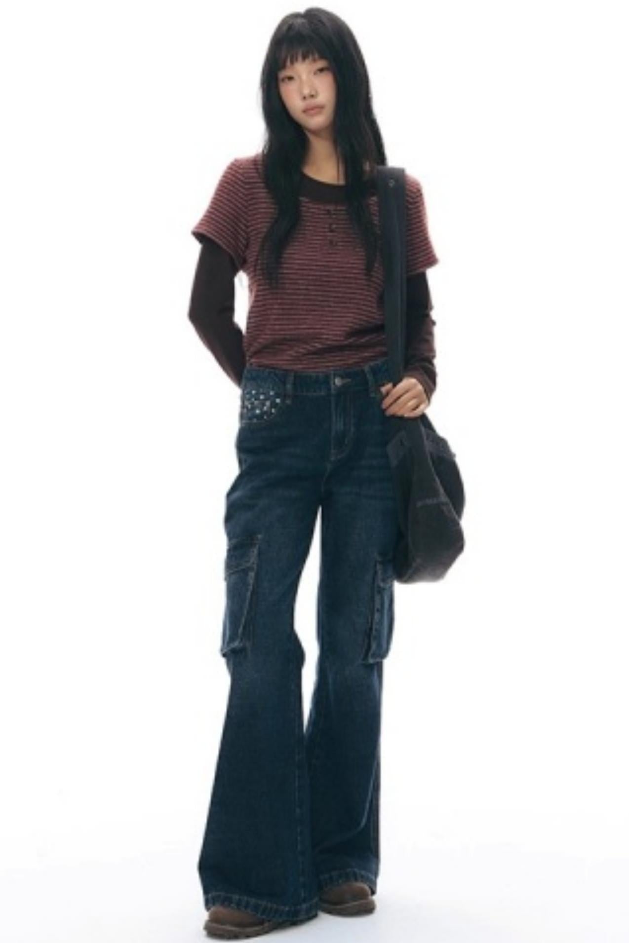 Star Print Flared Pants