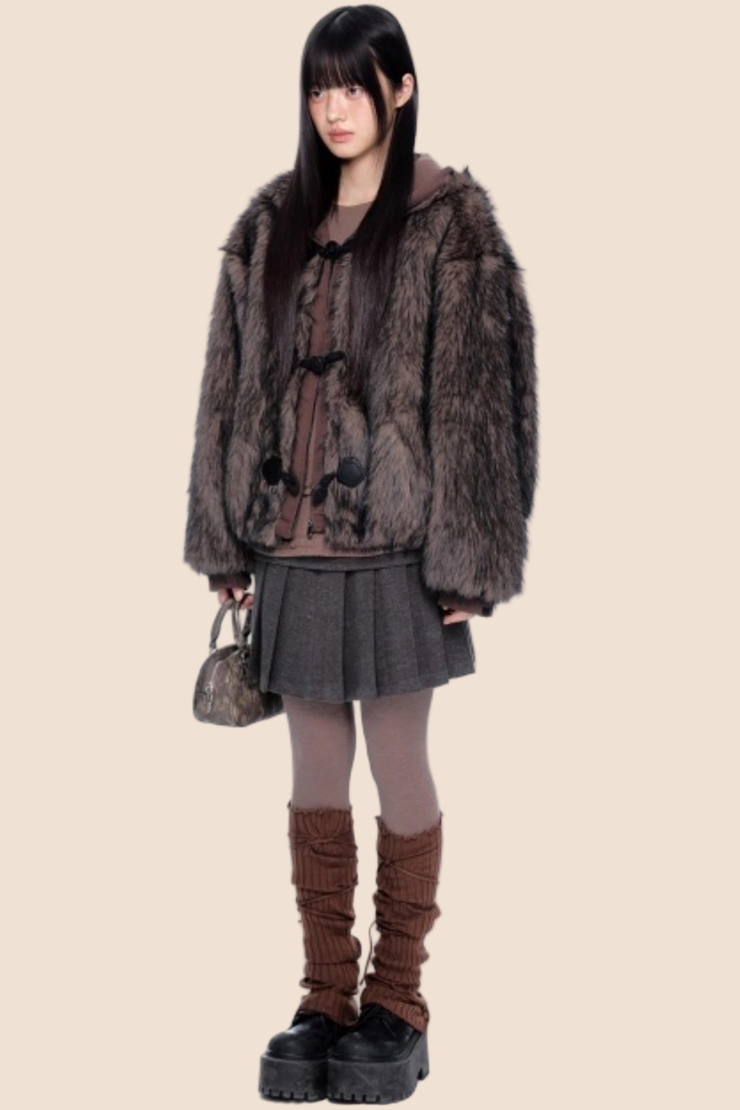 Faux Fur Hooded Jacket