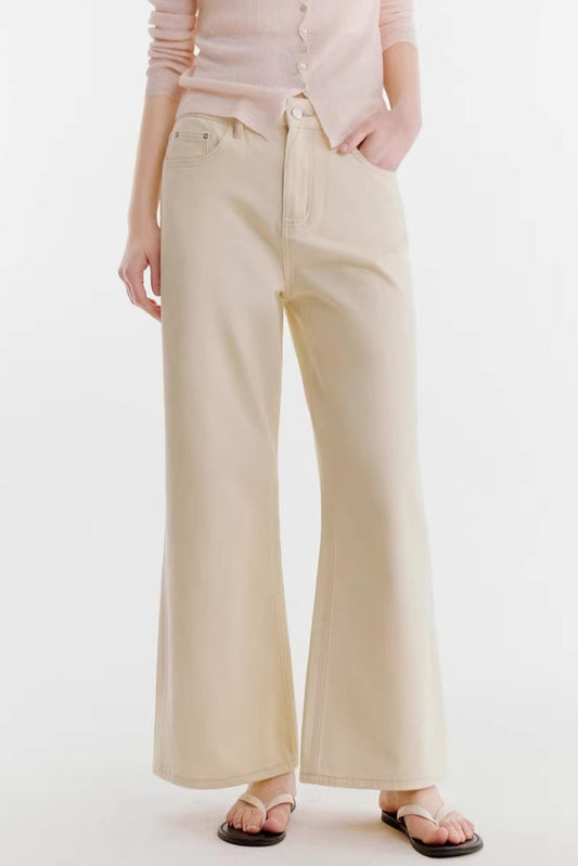 Milky White Cotton Pants
