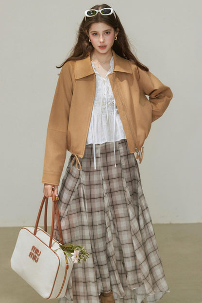 Suede Cropped Jacket