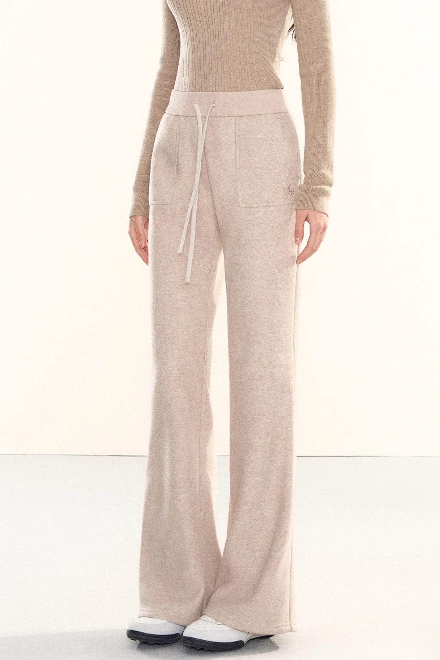 Fleece-Lined Flared Pants