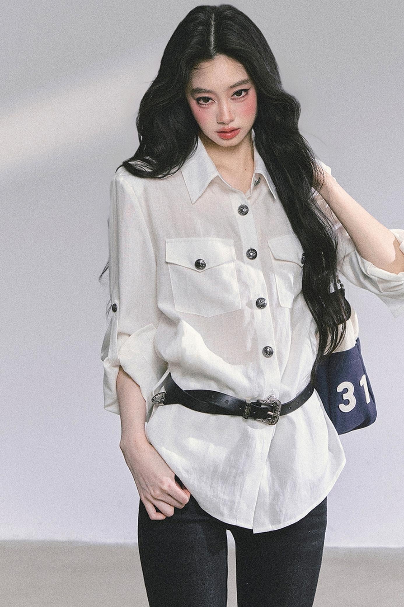 Autumn White Polo Shirt & Pants Set-Up