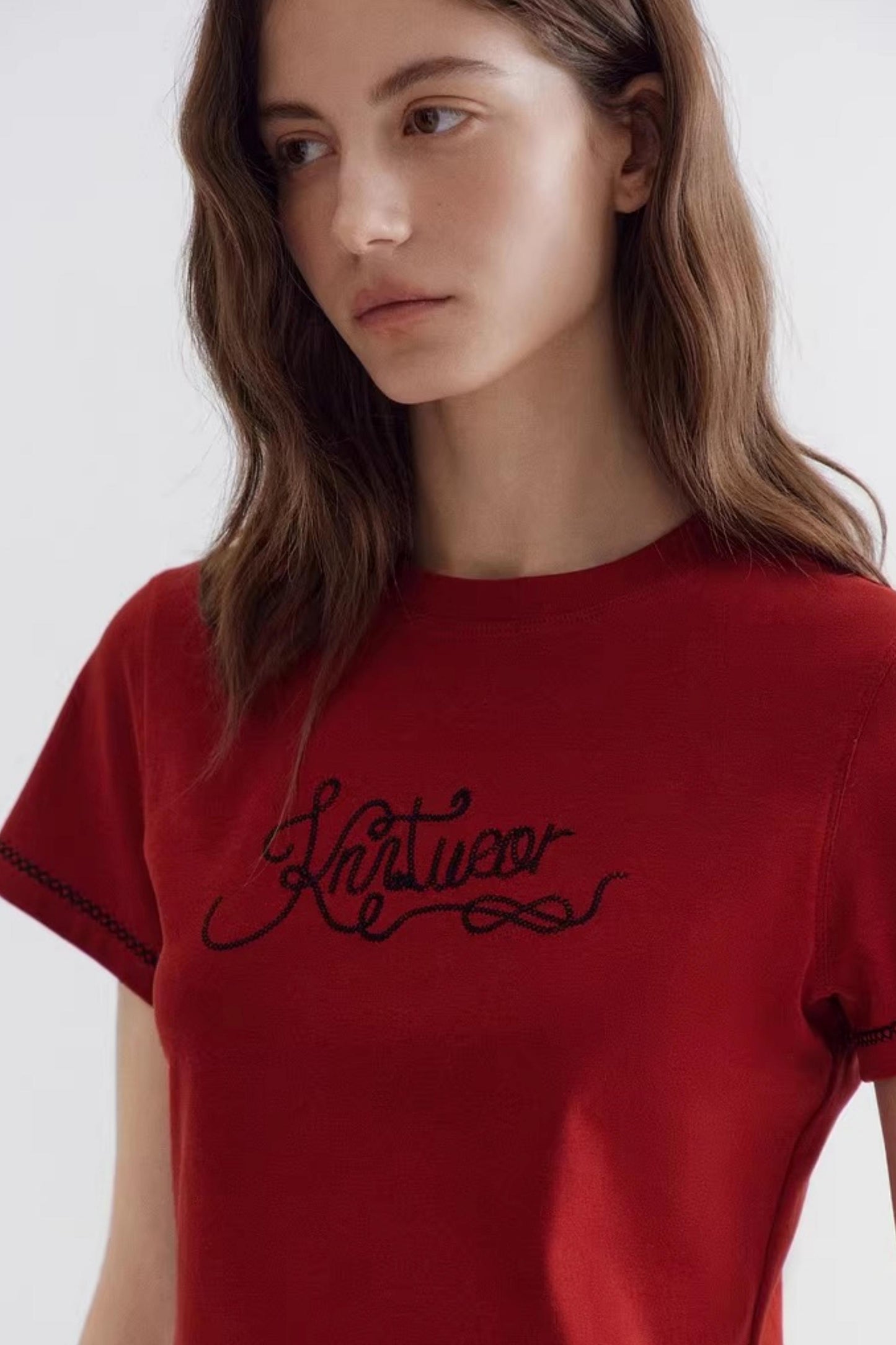 Top Rojo Vintage Bordado
