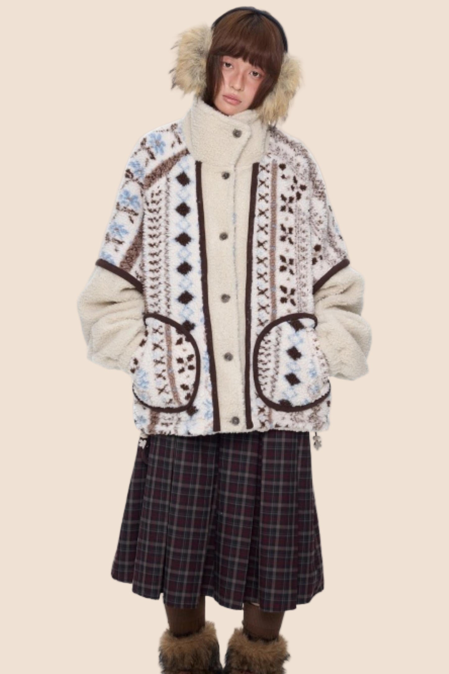 Ethnic Polar Fleece Jacket