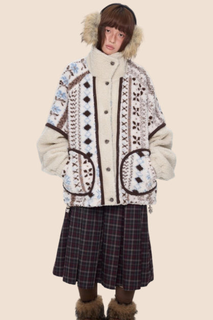 Ethnic Polar Fleece Jacket
