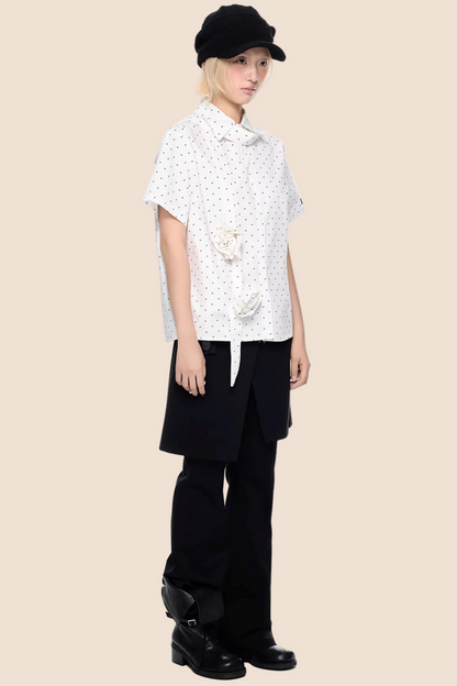 French Design Polka Dot Blouse