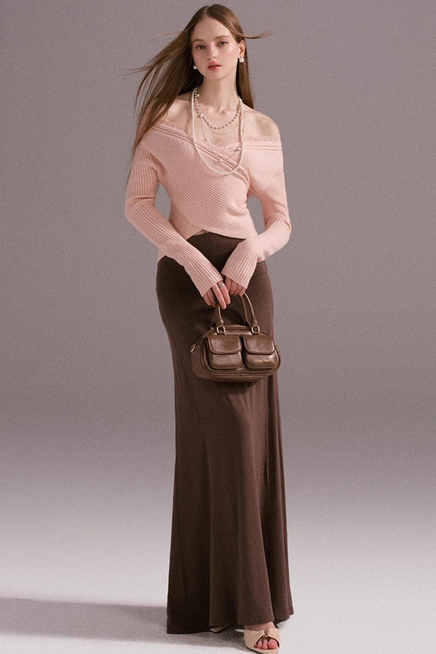 Girl Pink Knitted Sweater