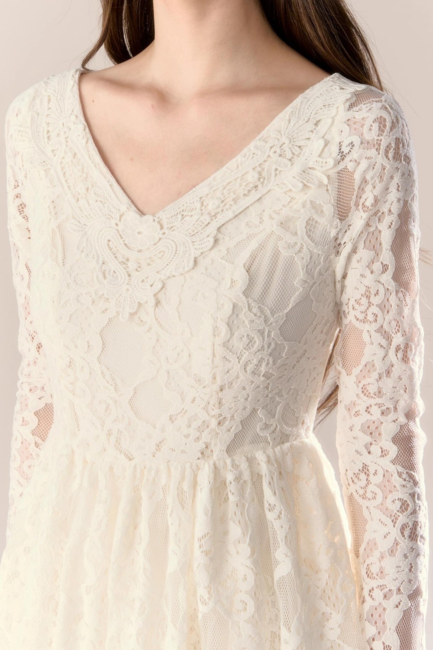 Lace Story Long Dress
