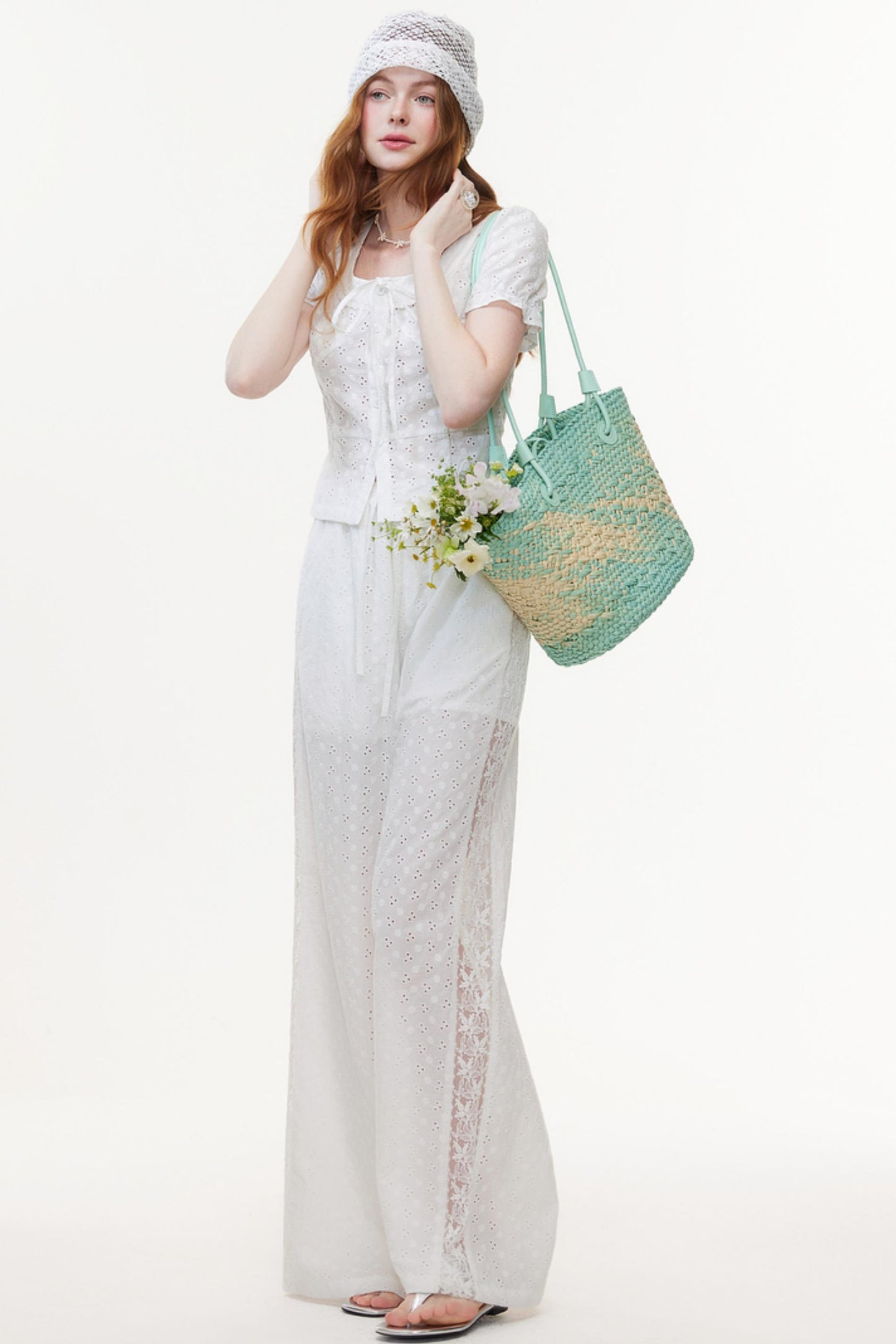 Lace Embroidered Two-Piece Set-Up