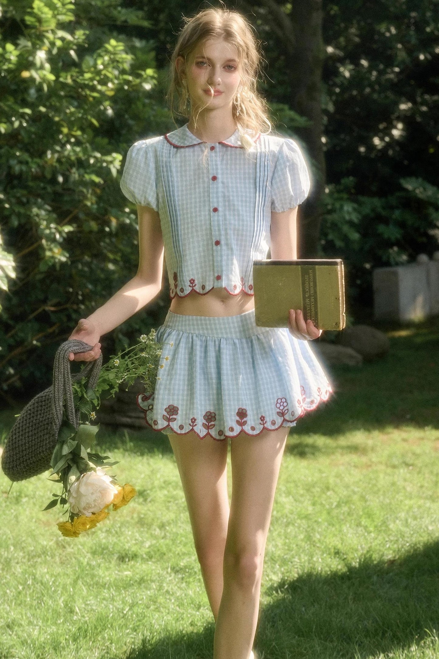 Pure Lace Airy Shirt Set-Up