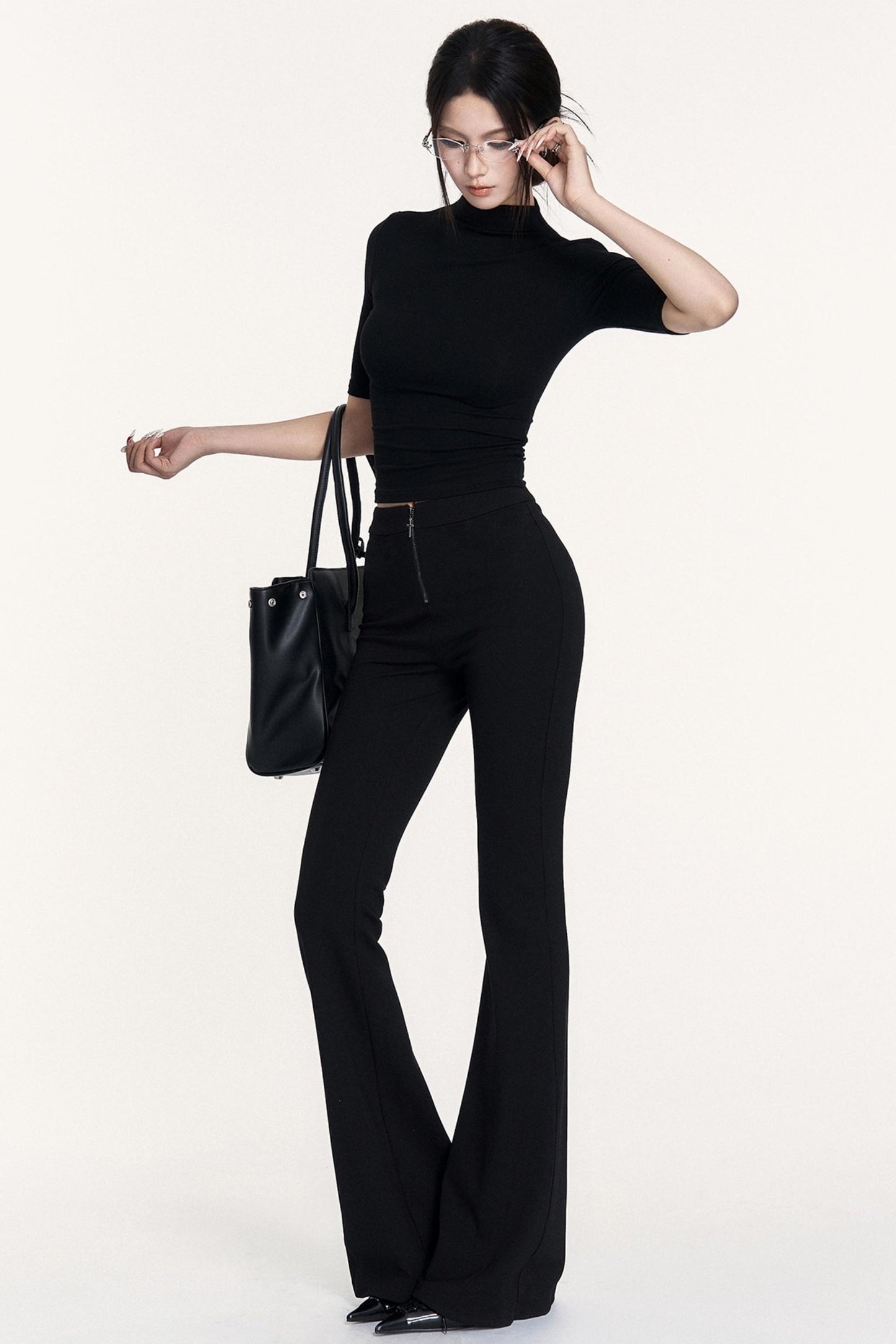 Black Spice Girl Flared Pants