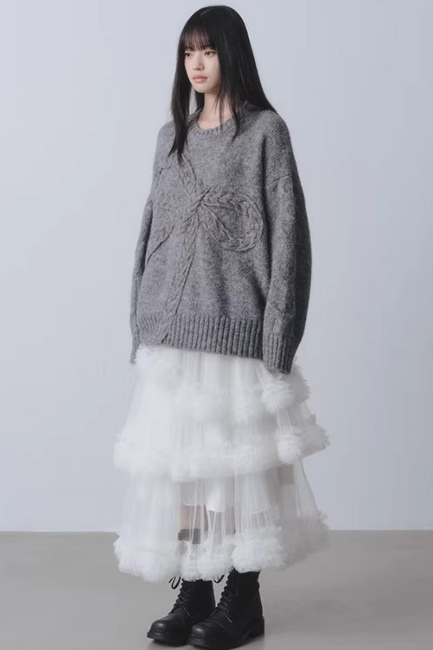 Confession Poem Mesh Skirt