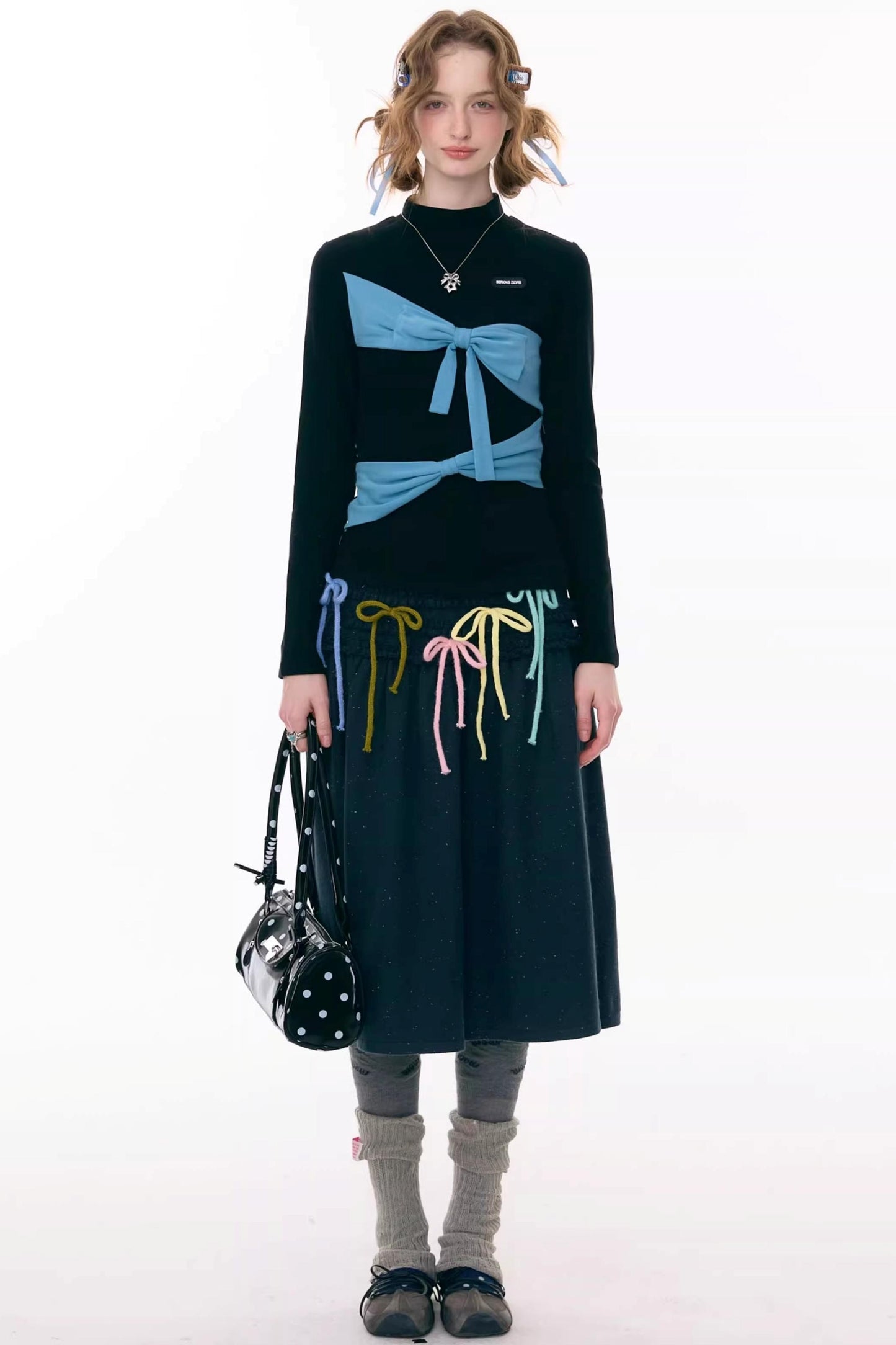 Ruffled Multi-Color Bow Skirt