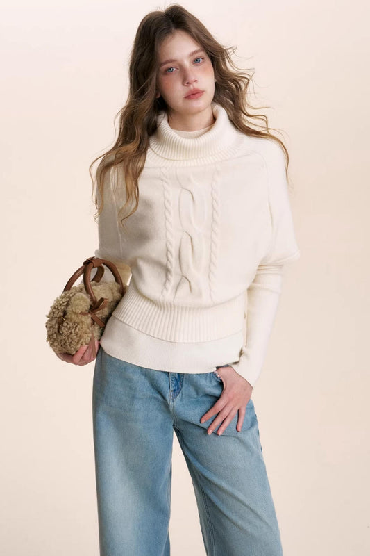 Winter Knit Turtleneck Sweater Set-Up