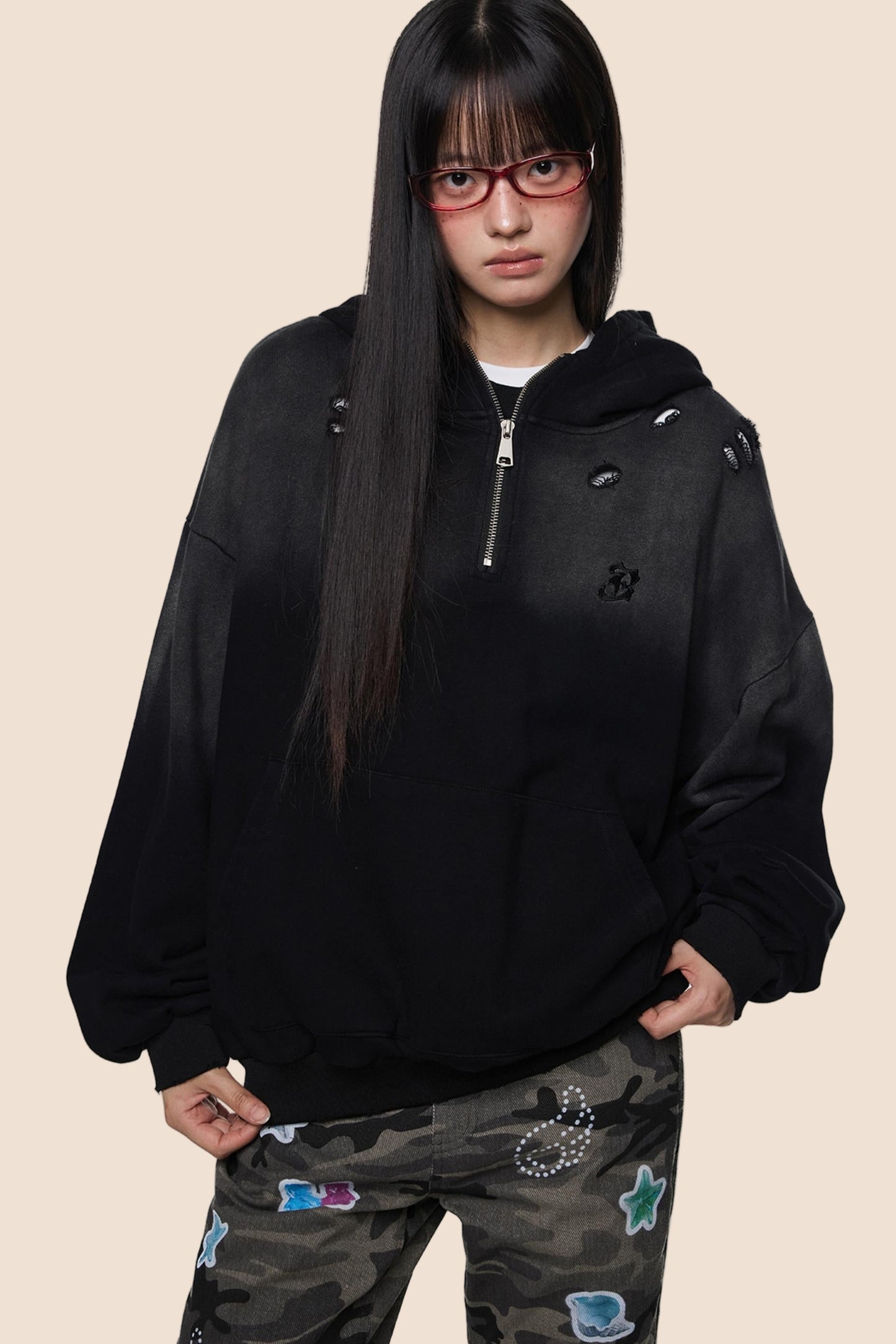 Vintage Distressed Sweat Jacket