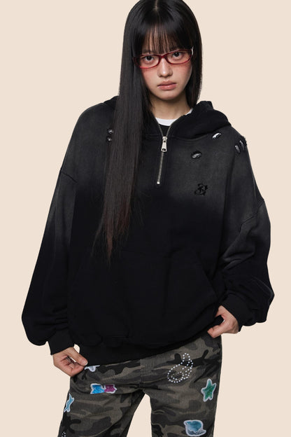 Vintage Distressed Sweat Jacket