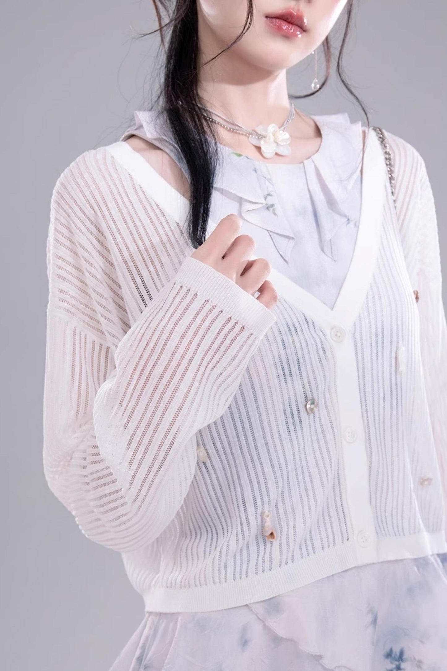 Ocean Shell Knit Cardigan