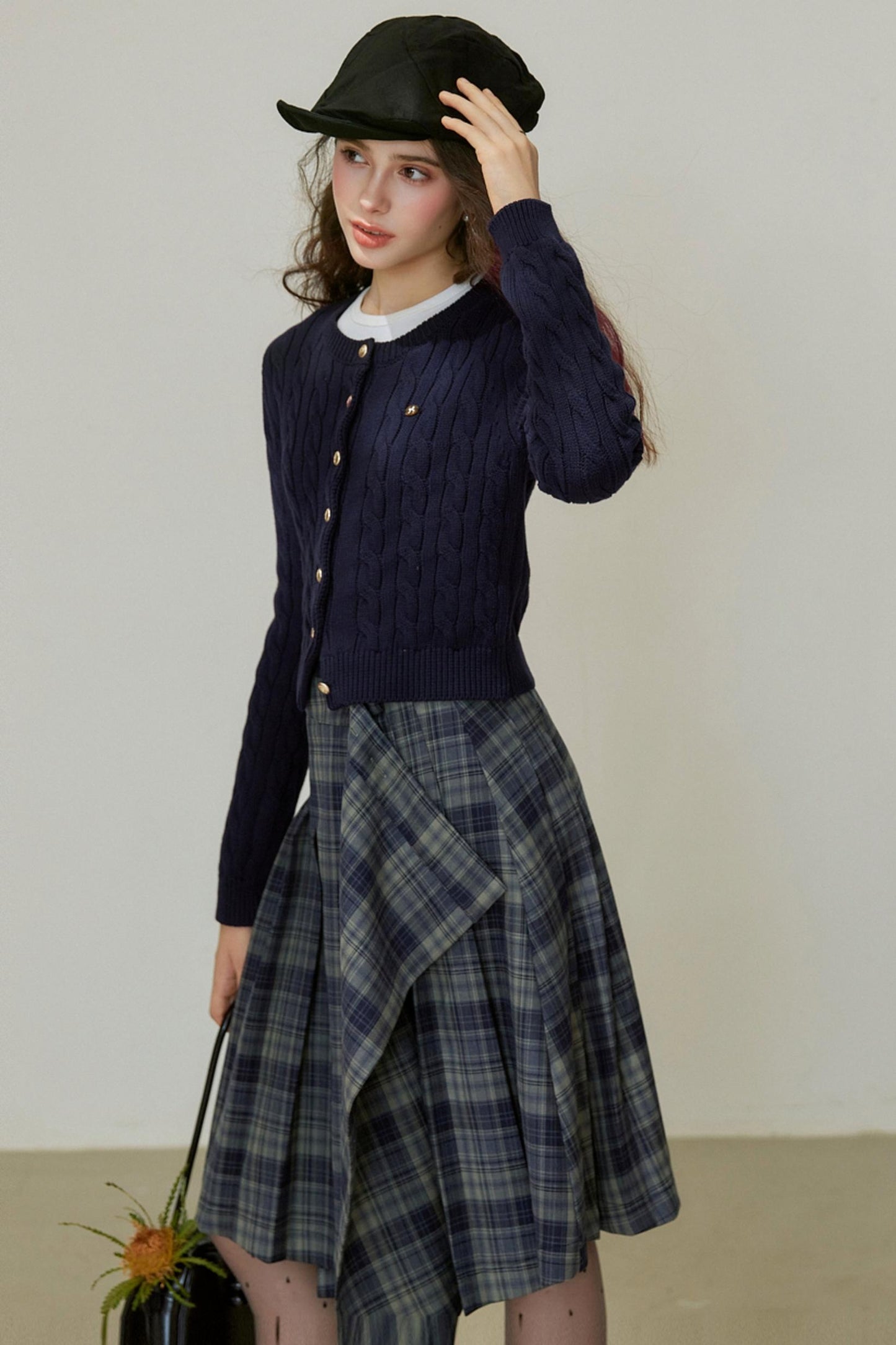 Plaid A-Line Skirt