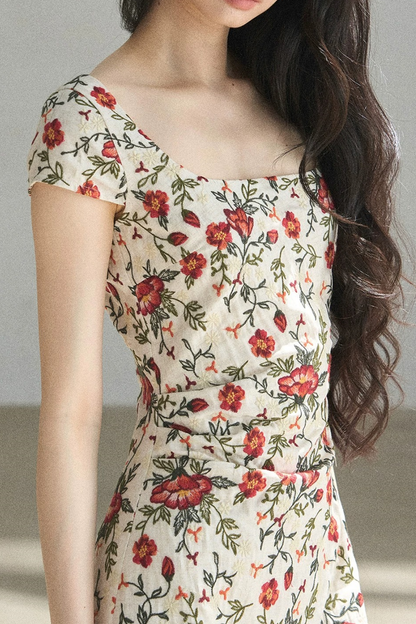 Rose Garden Floral Dress