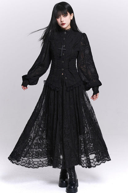 Dark Gothic Jacquard Shirt