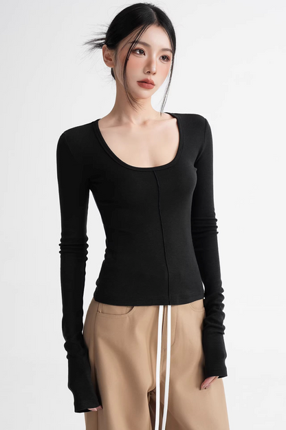 Wool Slim-Fit Stacked Top