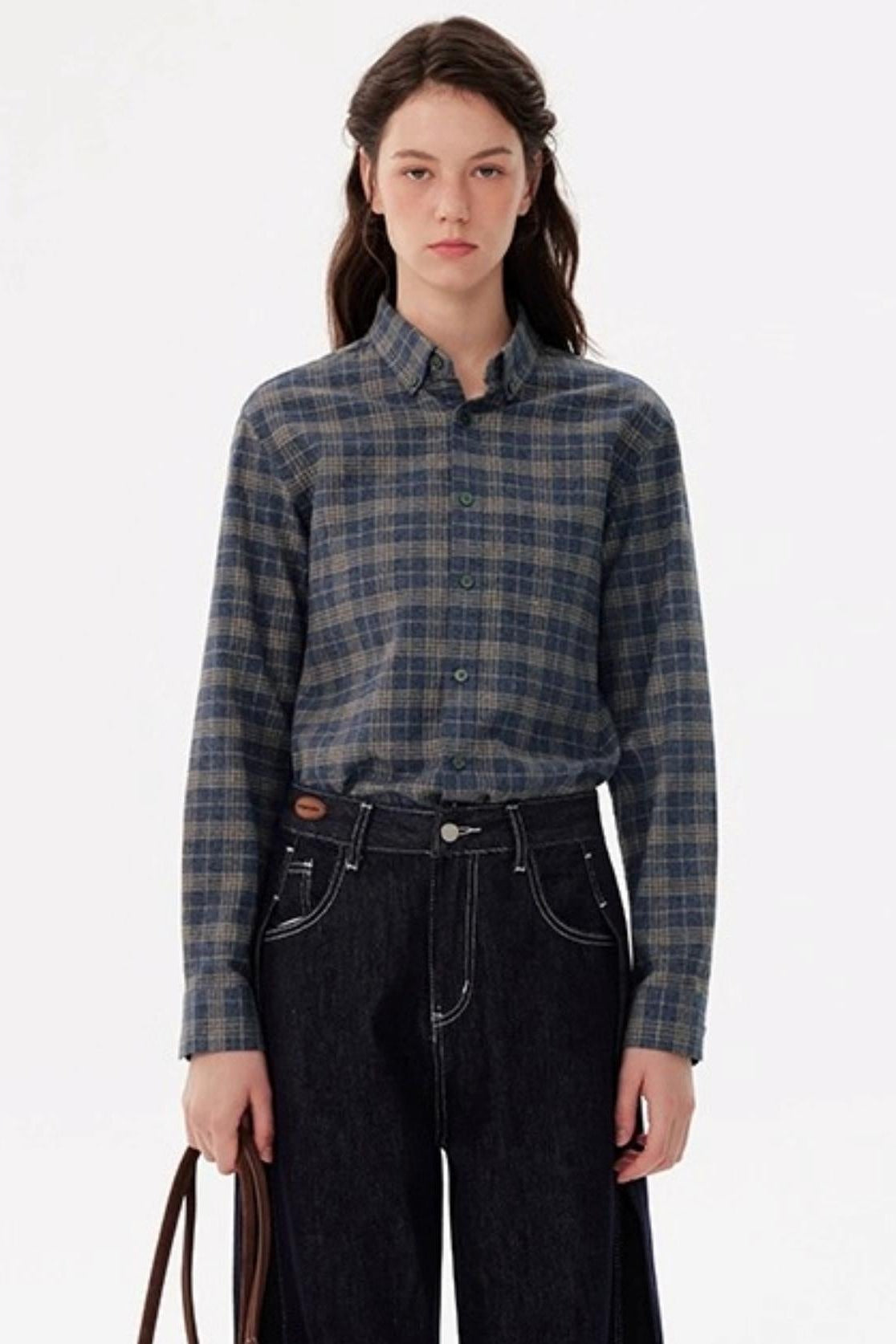 Autumn Vintage Layered Long-Sleeved Shirt