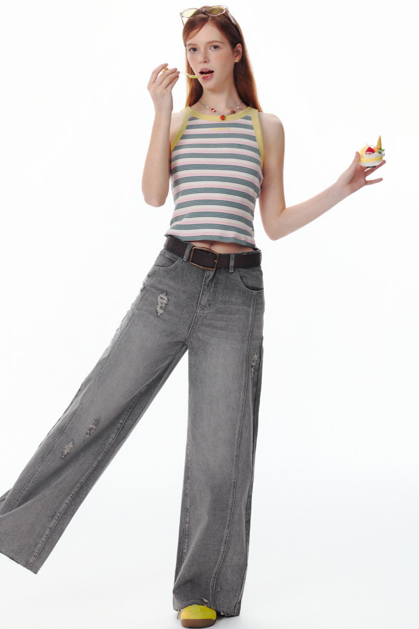 Summer Colorblock Striped Tank Top