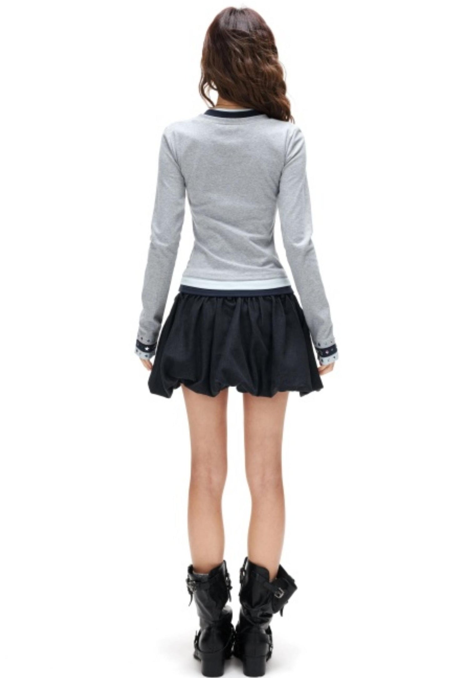 Color-Block Rhinestone Slimming Top